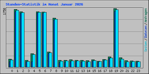 Stunden-Statistik im Monat Januar 2026