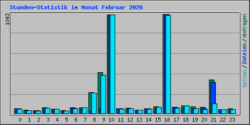 Stunden-Statistik im Monat Februar 2026